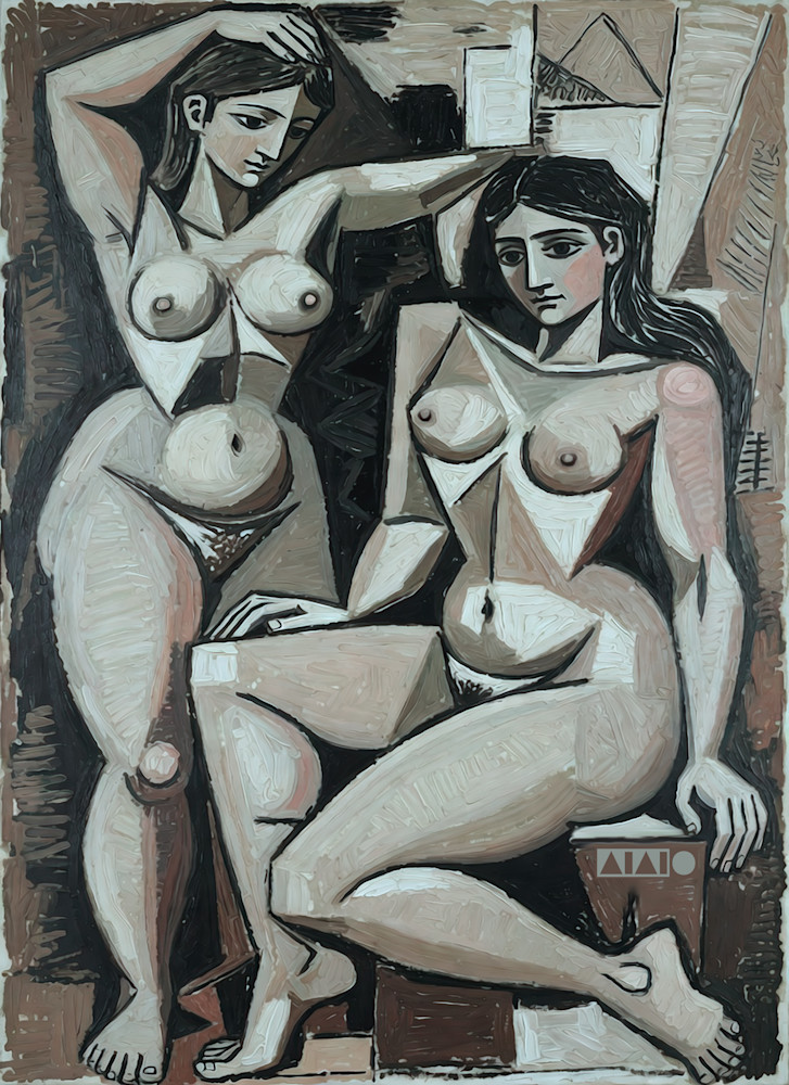 Two Studio Models Ii Art | Art of Van Evan Fuller