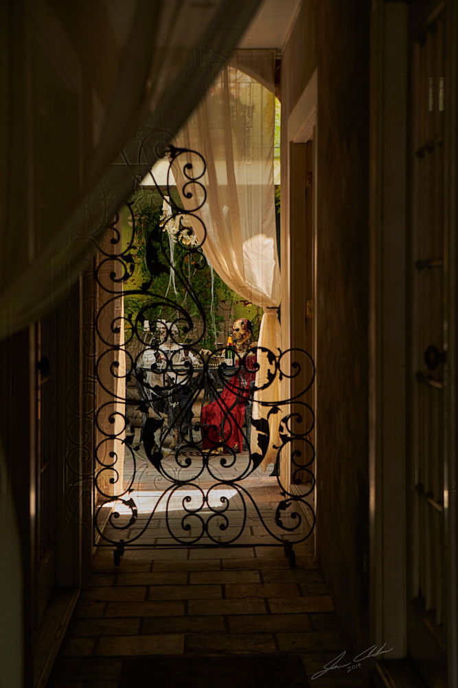 Skeleton Brunch in the Courtyard