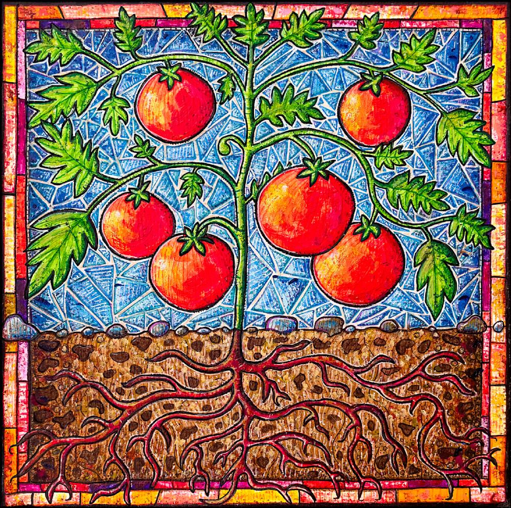 Rooted in Strength – Italian Root Chakra Tomato Art