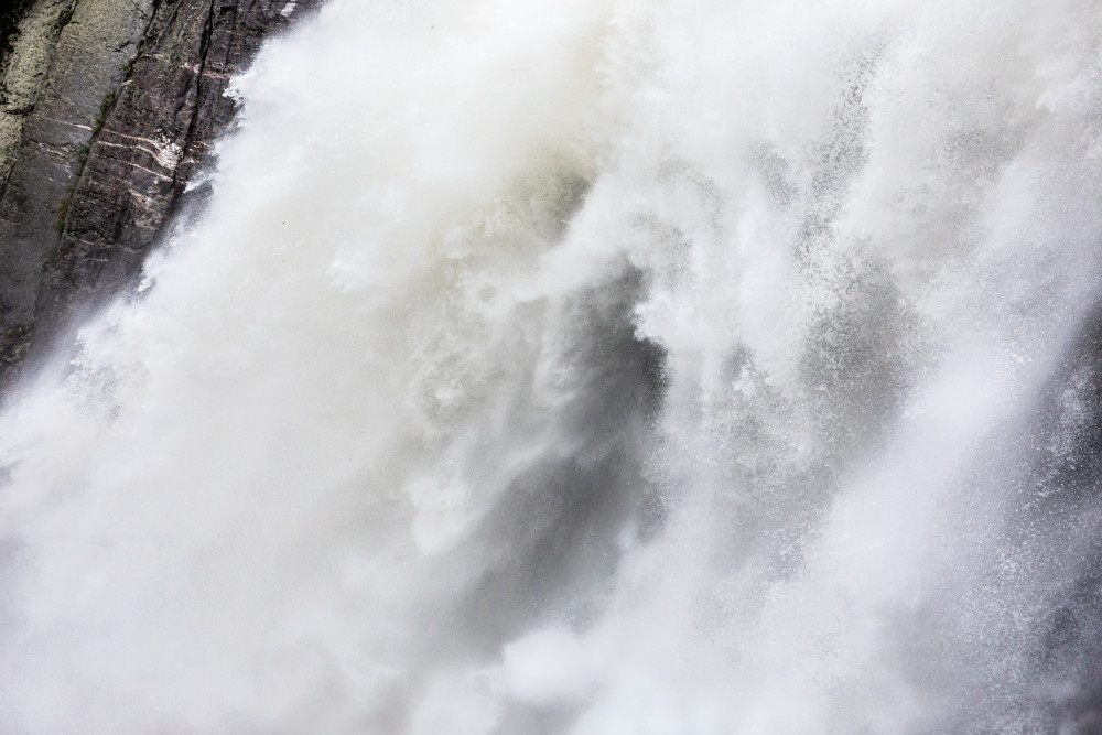 Rainbow Falls in Gorges State Park, North Carolina on a heavy runoff day.