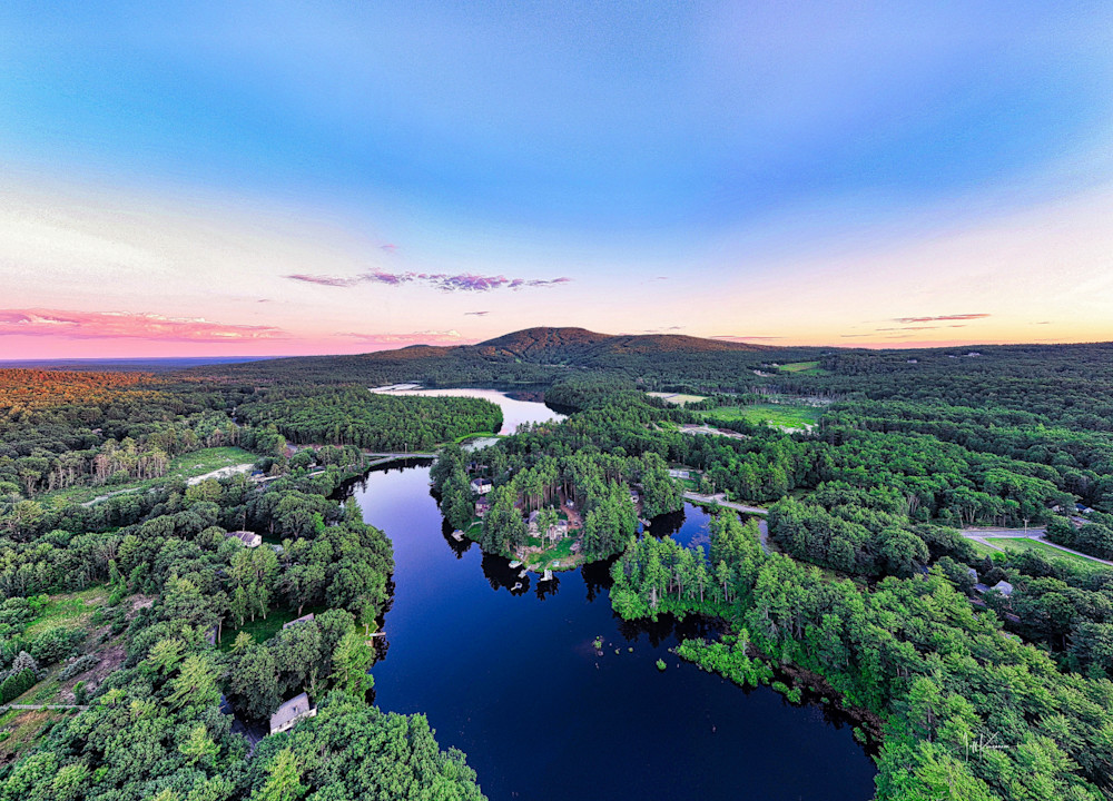 Wyman’s Sunset Road To Wachusett Photography Art | Artistic Insights Aerial Photography