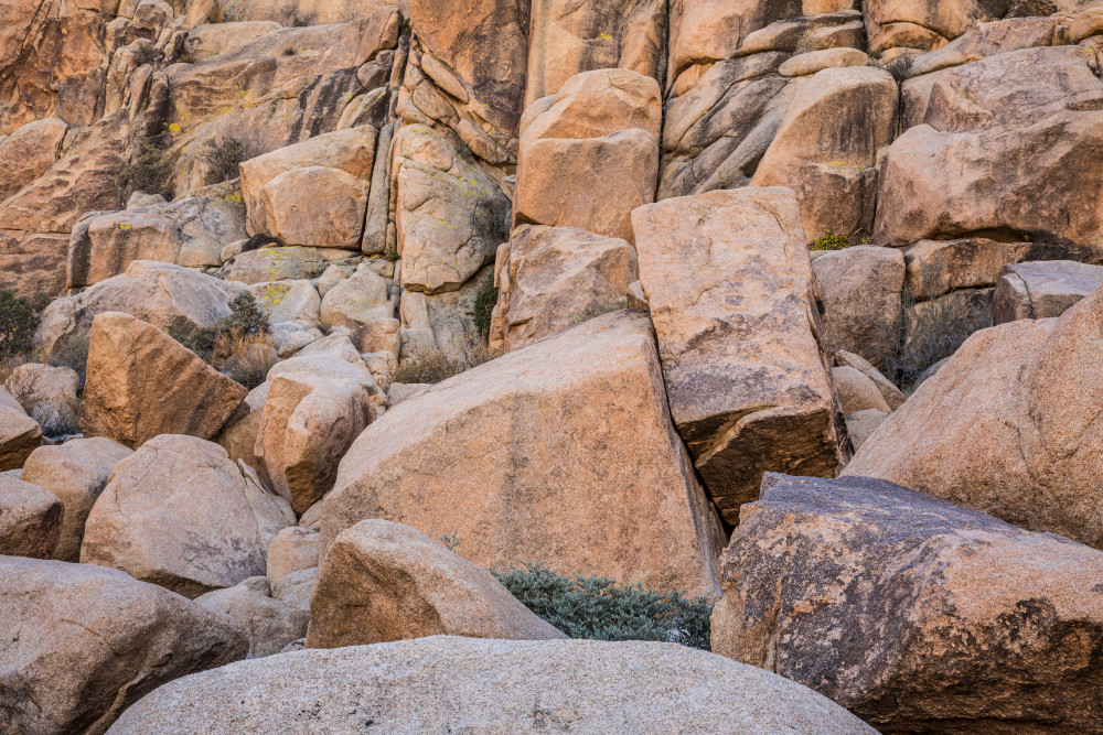 Large boulders and rock formations near Indian Cove and Rattlesnake Day use area, Joshua Tree National Park.