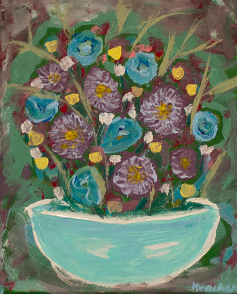 Little Bowl Of Flowers Art | M. Heather Fleming