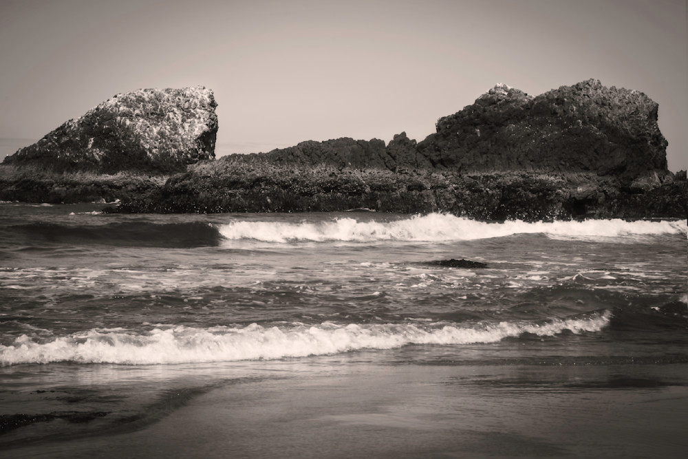 Rocky Waters – Black and White Seascape Fine Art Photography by Janie Lynn

