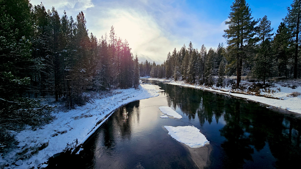 Deschutes River Forest Reflections Photography Art | InYourBackyard