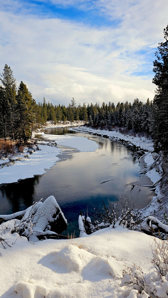 Deschutes River Snow Pack Photography Art | InYourBackyard