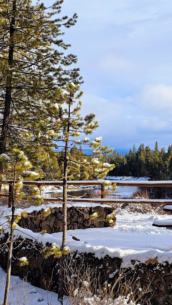 Deschutes River Beyond Rock Wall Photography Art | InYourBackyard