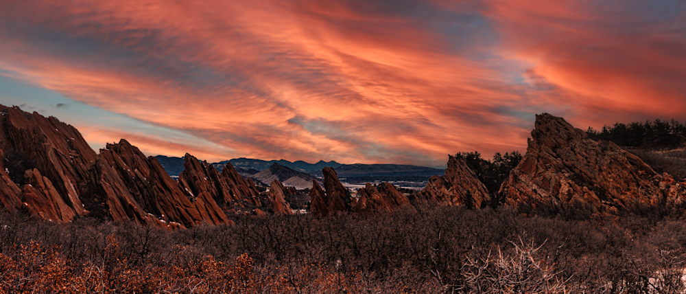 Red Rocks Dusk - Vibrant Landscape Photography