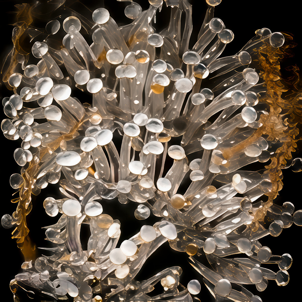 Abstract of trichomes,  showcasing intricate structures and textures