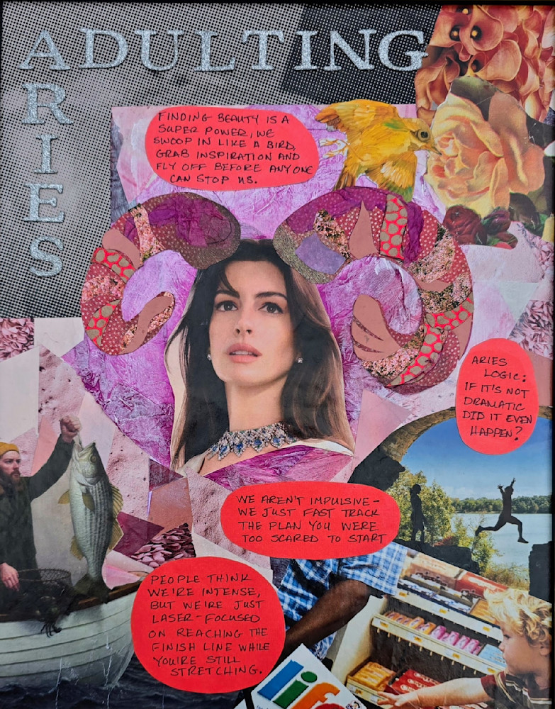 Adulting Aries Collage Print