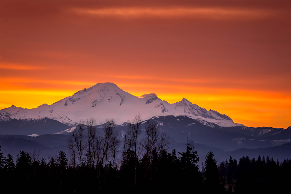 Mt. Baker Sunrise from The Canadian Side of the Border