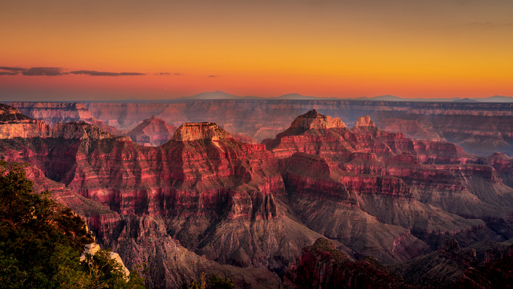 Sunset over the Grand Canyon North Rim