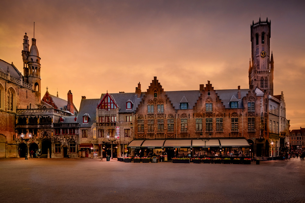 Historic Burg Square in Bruges, Belgium