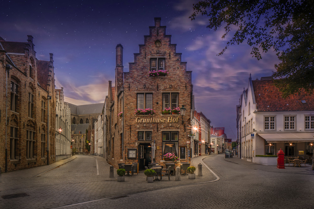Historic Gruuthuse Hof Restaurant in the heart of Bruges Belgium