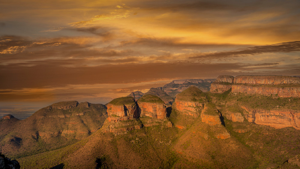 Three Rondawels Sunset in Mpumalanga Province, South Africa