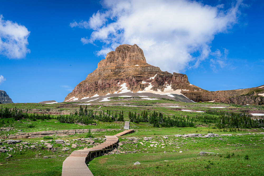 Clements Mountain at the Hidden Lake Trail in Glacier National Park