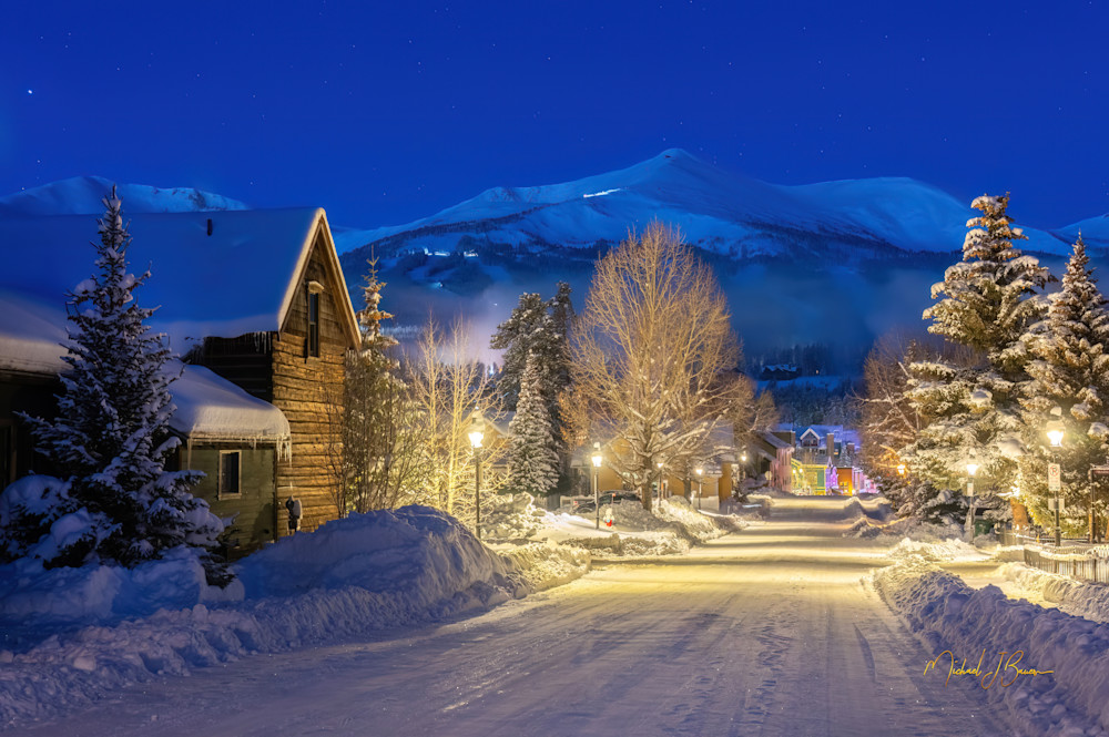 Michael J Bauer Photography | Blue Hour Glow in Breckenridge