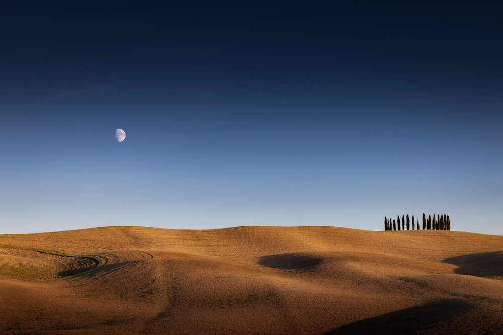 Tuscan Moonrise - Minimalist Landscape Art by Tim Jeltema