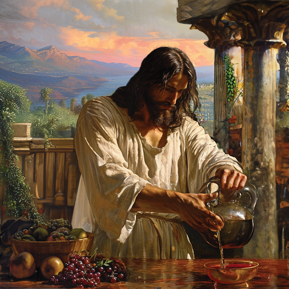 Yeshua Water To Wine Art | Drew Slack Fine Art