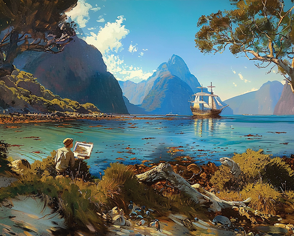 Milford Sound Plein Air Art | Drew Slack Fine Art