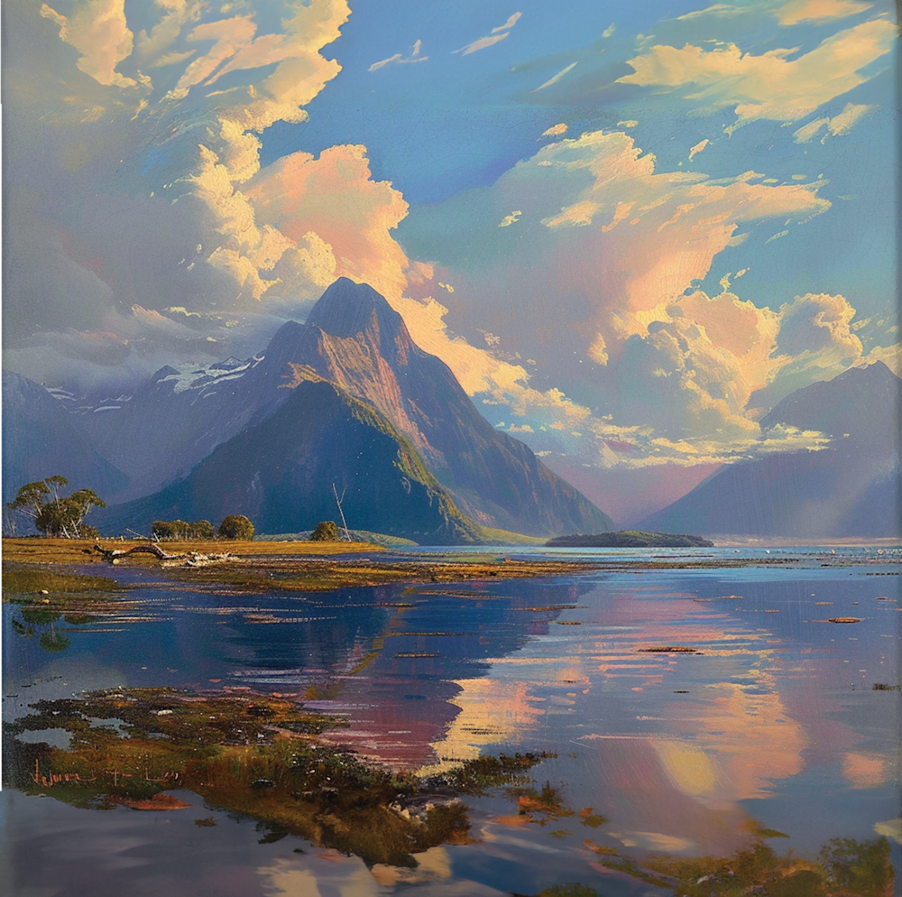 Mitre Peak Sunrise Art | Drew Slack Fine Art