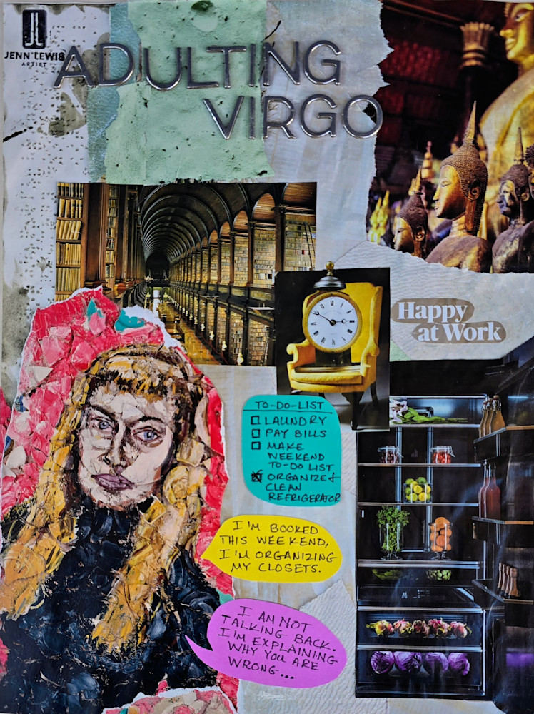 Adulting Virgo Collage Print Art | Jenn Lewis Arts