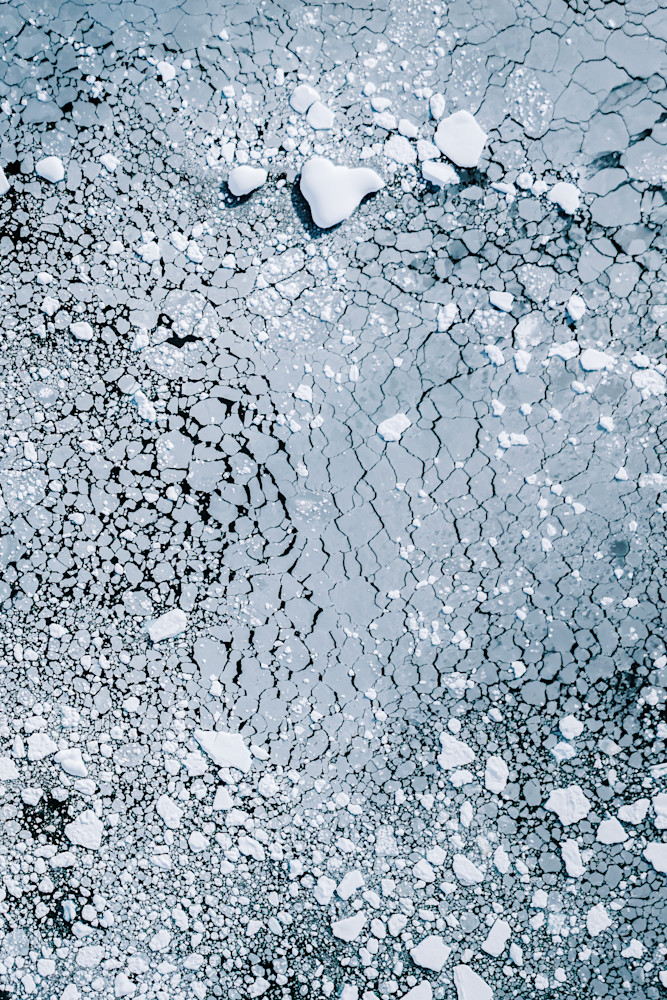 Abstract Antarctica Sea Ice Aerial | Fine Art Polar Texture