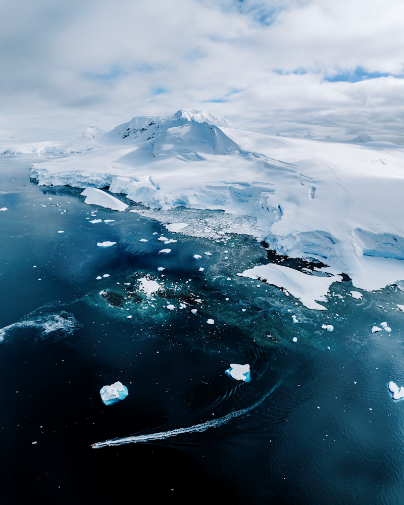 Antarctica Aerial Landscape Photography | Ice and Ocean Fine Art Print