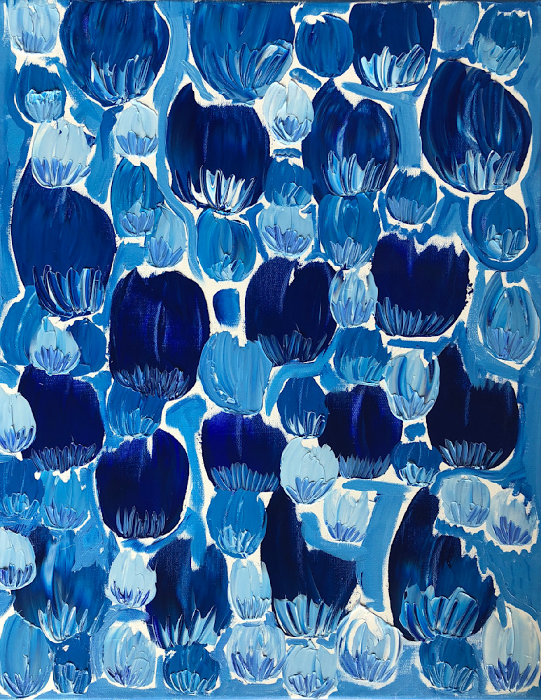 Abstract Tulips Art Prints | Colorful, Textured & Dynamic Paintings by Heather Fleming