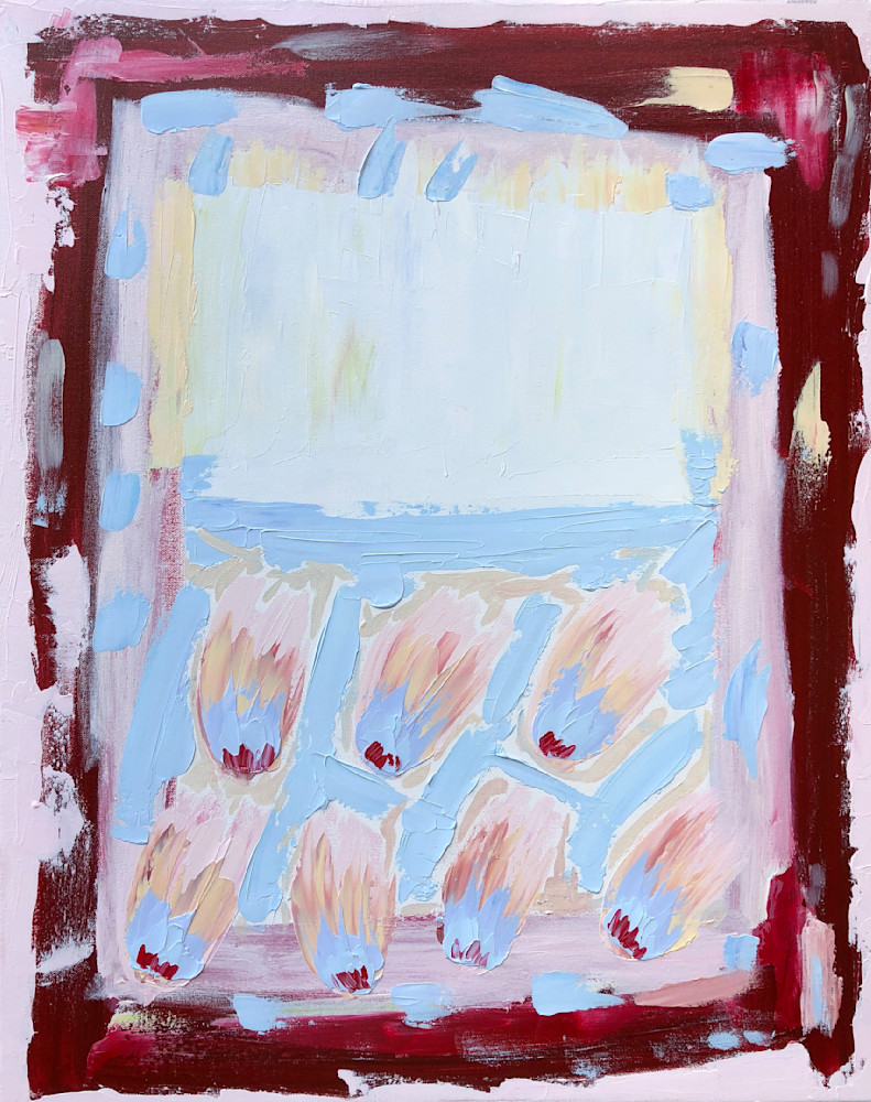 Abstract Tulips Art Prints | Colorful, Textured & Dynamic Paintings by Heather Fleming