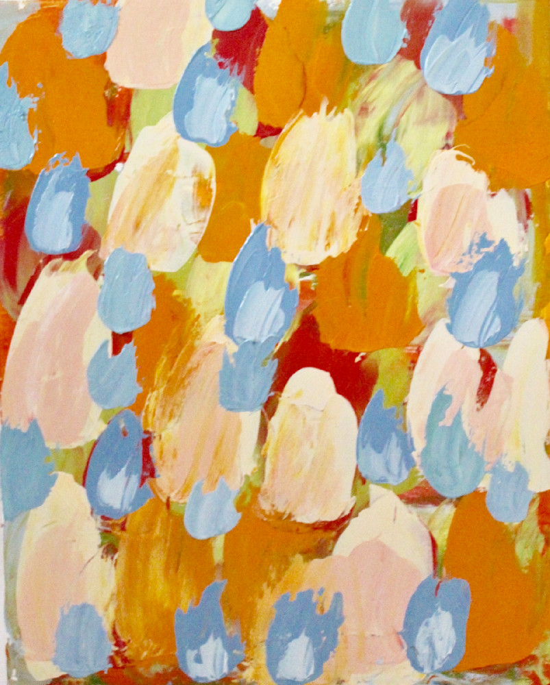 Abstract Tulips Art Prints | Colorful, Textured & Dynamic Paintings by Heather Fleming