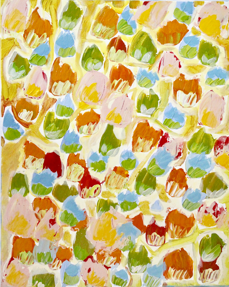 Abstract Tulips Art Prints | Colorful, Textured & Dynamic Paintings by Heather Fleming