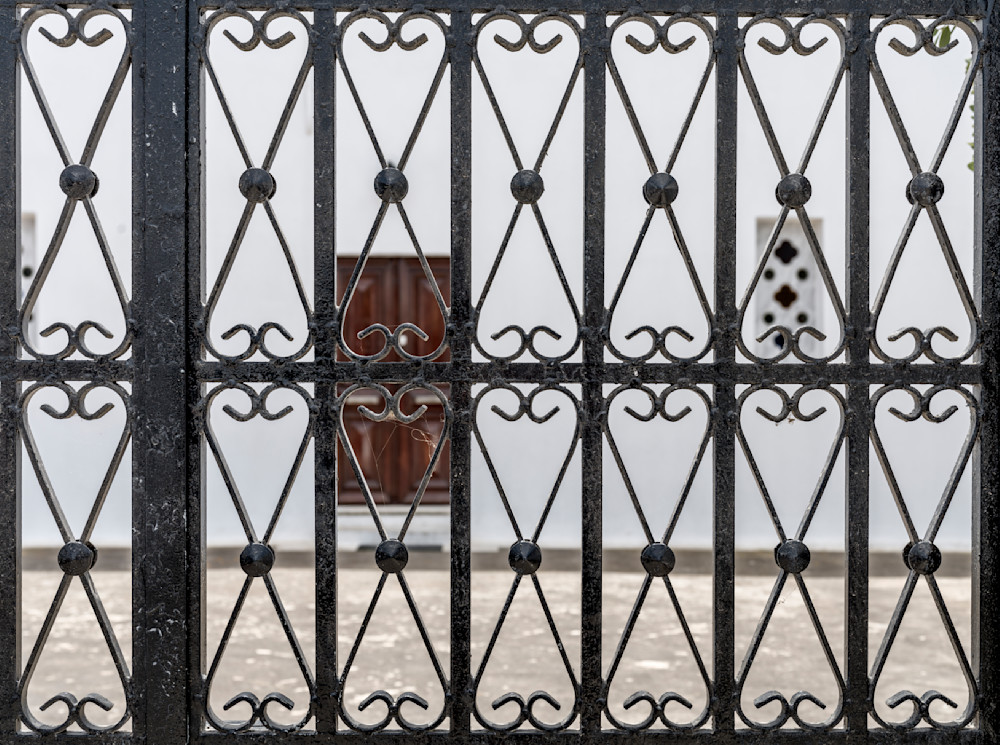 Iron Gate Detail - Santorini Architecture Photography