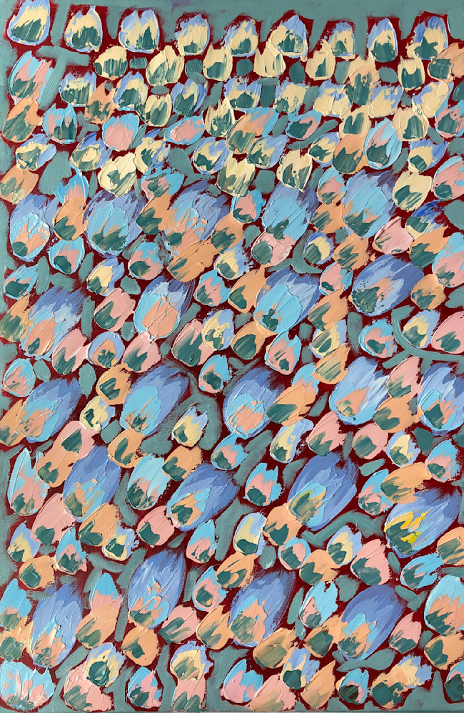 Abstract Tulips Art Prints | Colorful, Textured & Dynamic Paintings by Heather Fleming