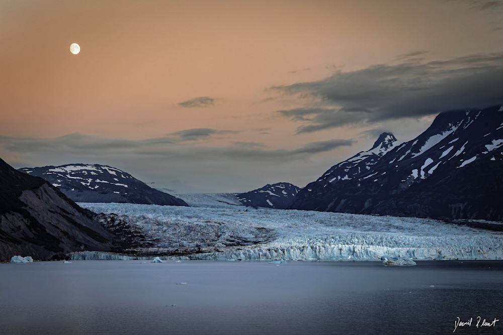 Moon over Colony Glacier