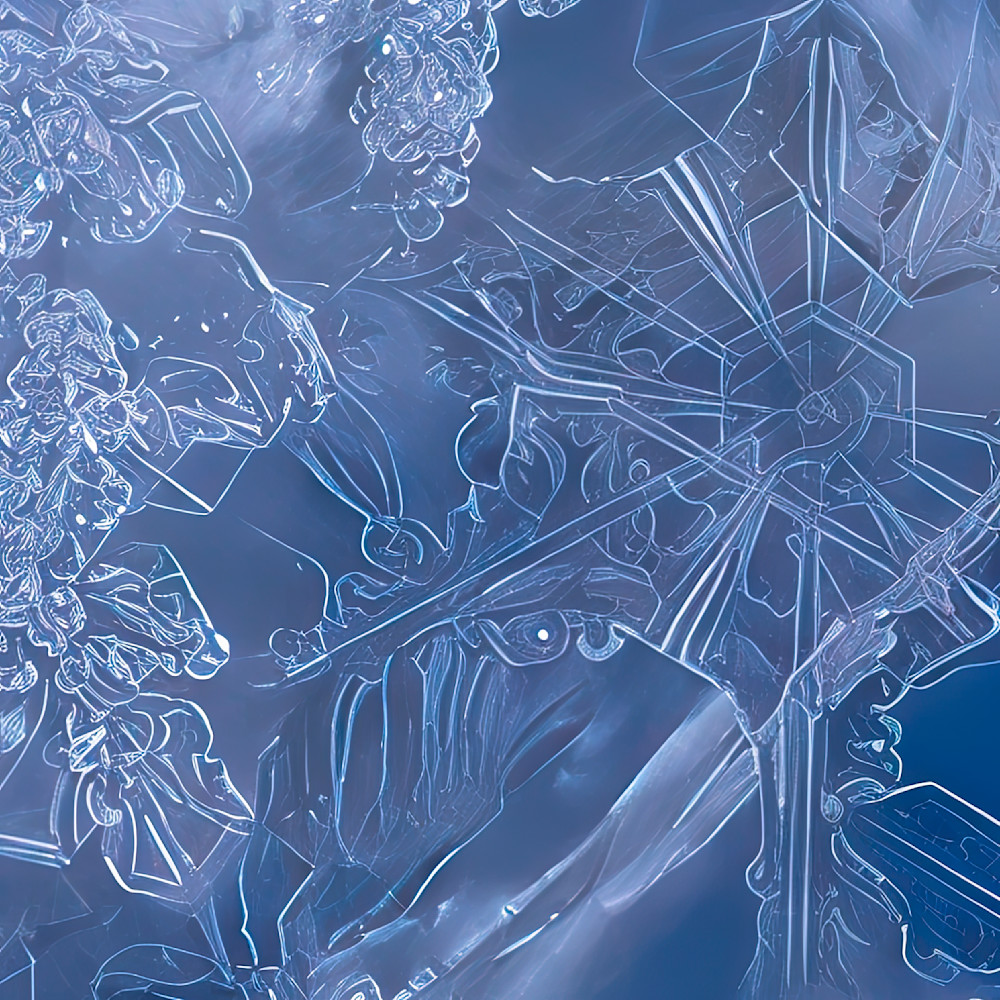 Blue Fracture – abstract ice photography