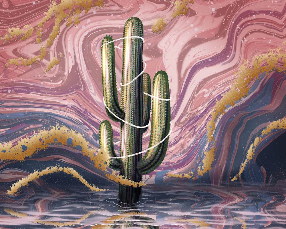 Celestial Bindings Fine Art Print, Contemporary Desert Wall Art