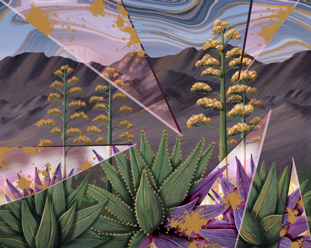 Desert Shards and Stardust Fine Art Print, Contemporary Desert Wall Art