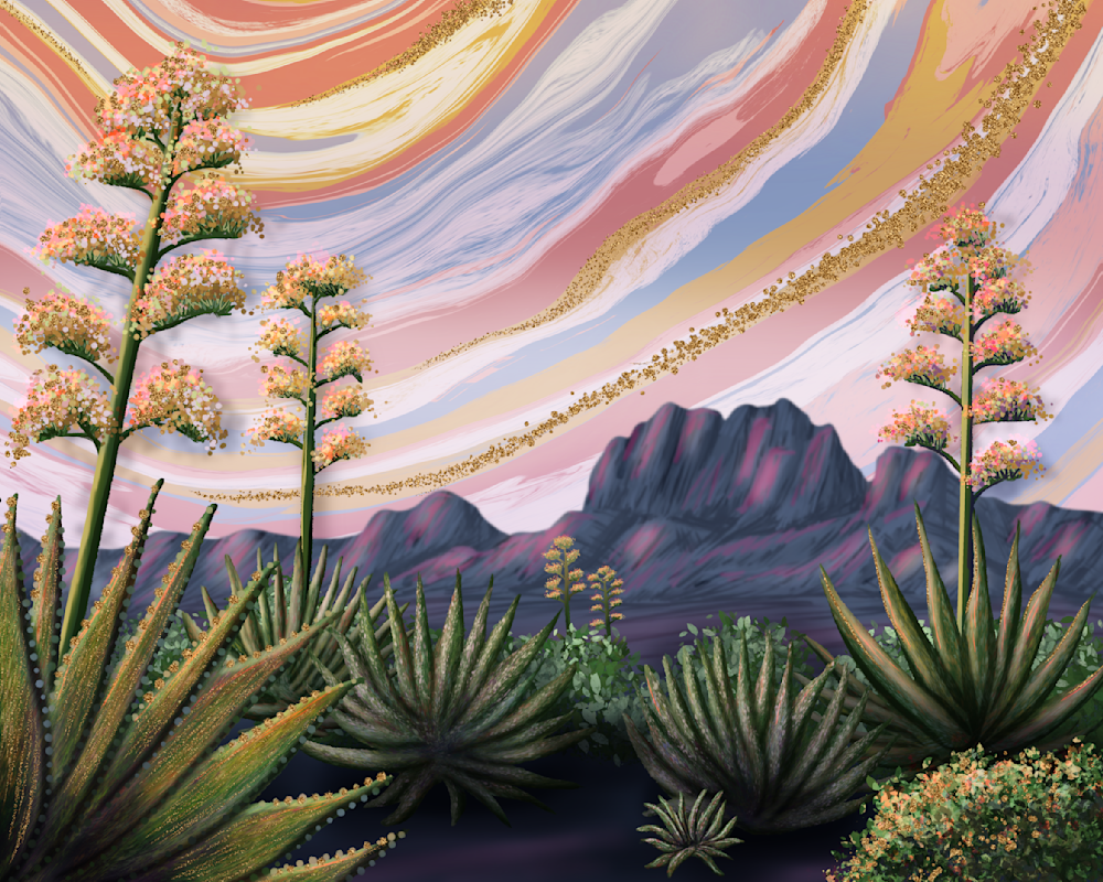 Yucca Whispers Fine Art Print, Contemporary Desert Botanical Wall Art