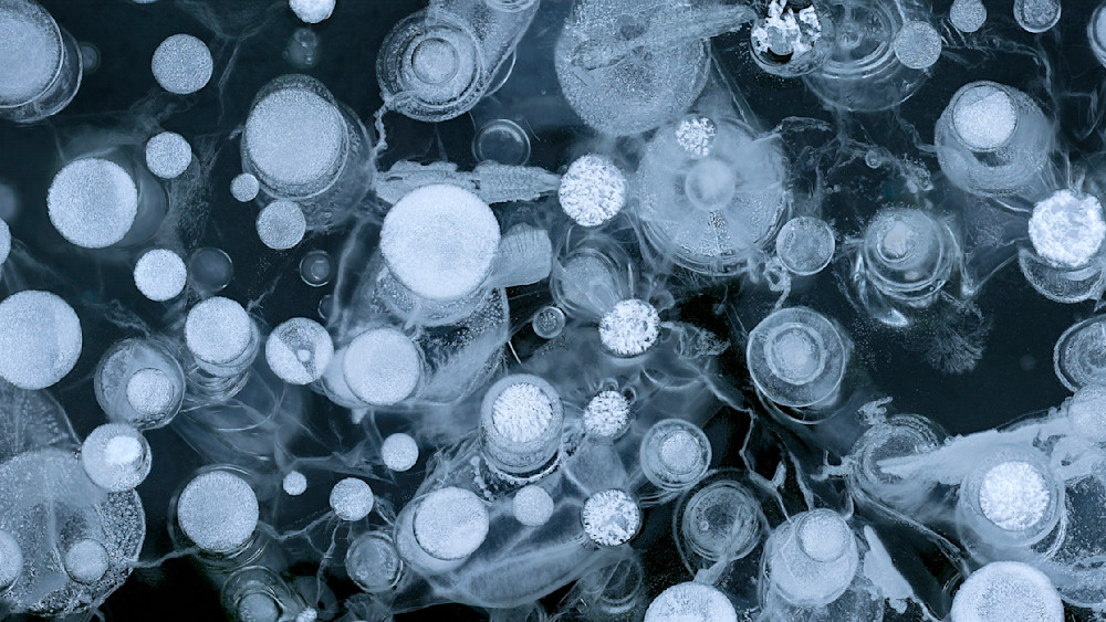 Target Practice – abstract ice photography