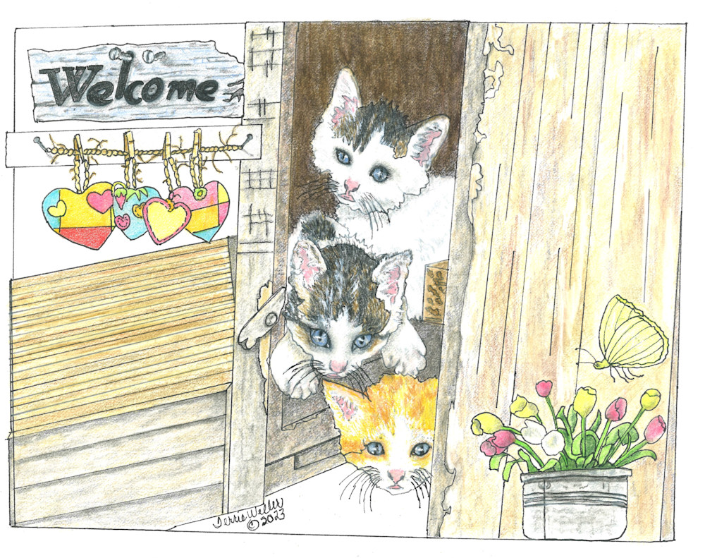 Welcome Home Kittens Art | Fine Art by Terrie D