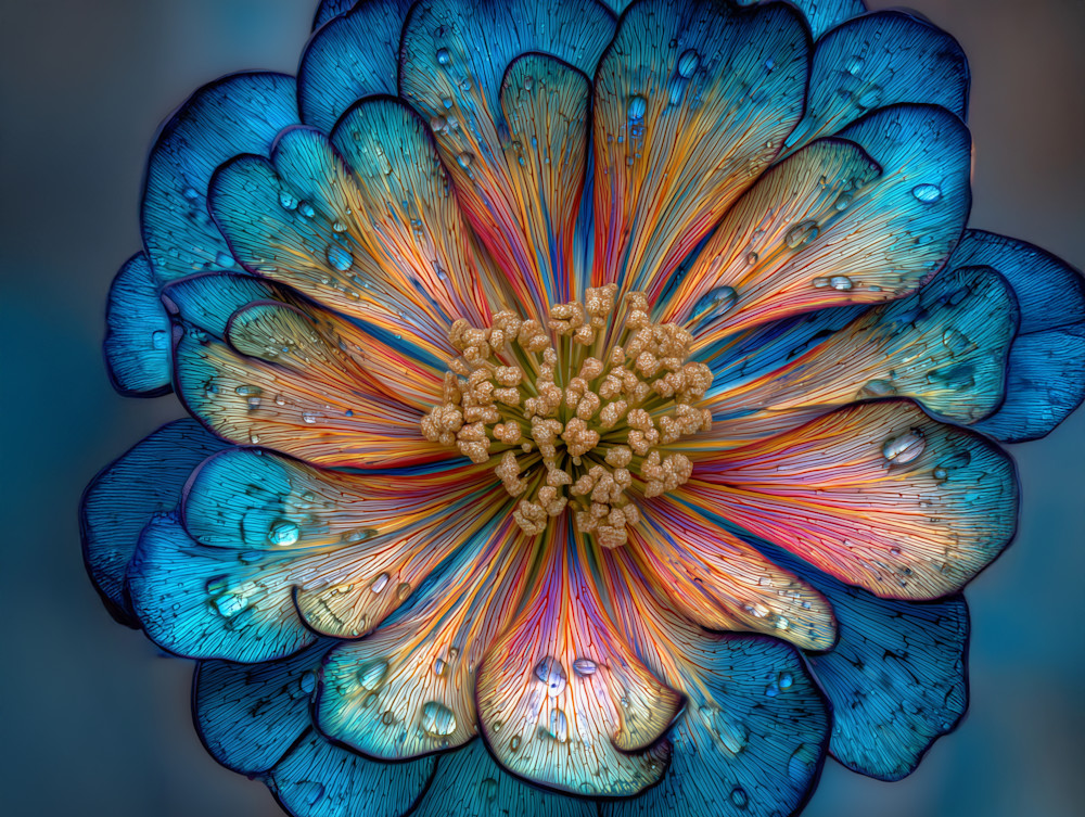 Prismatic Bloom Colorful Macro Flower Wall Art 