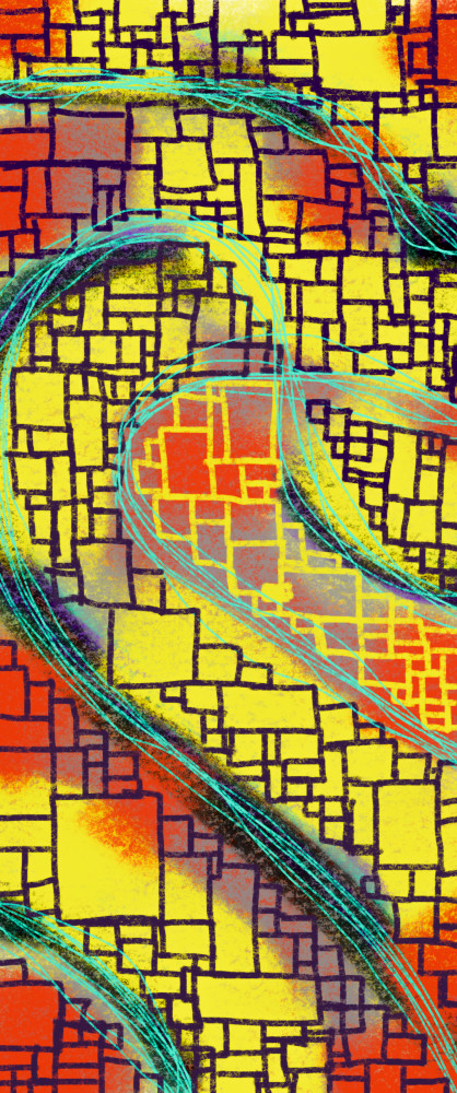 City River Abstract Art | Tim McGuire Fine Art