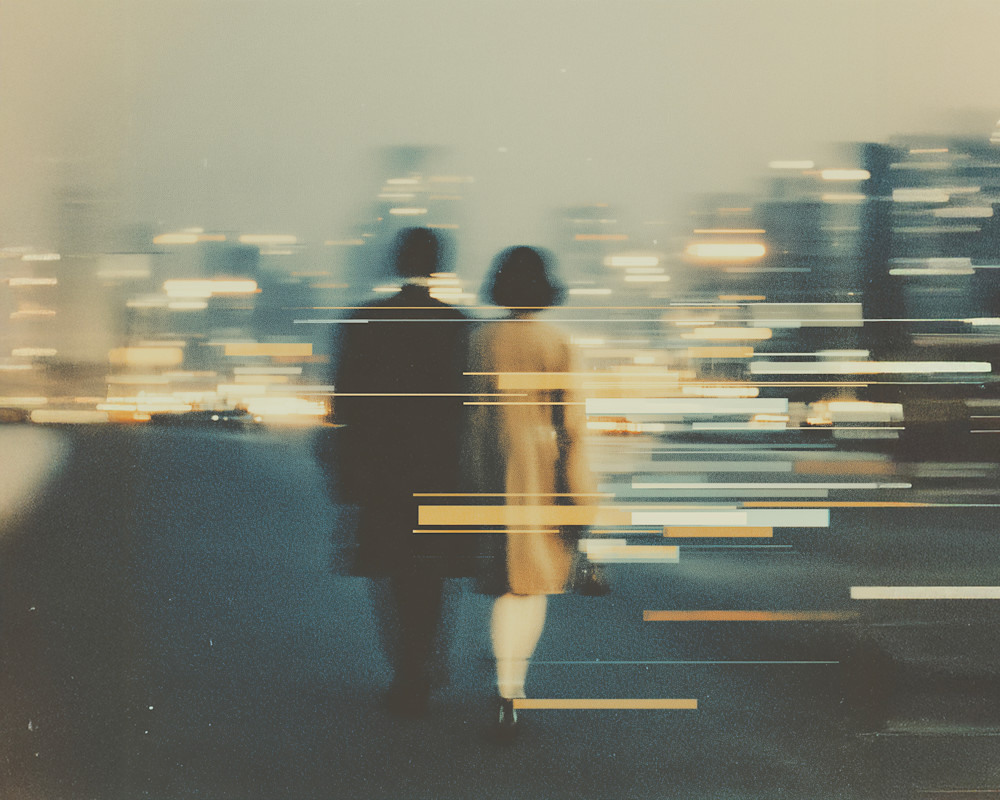 Afterimage Walk Cinematic City Wall Art