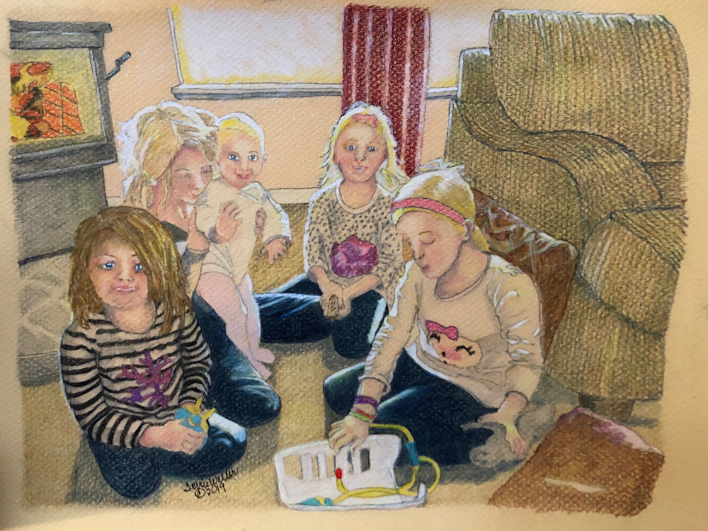 Five Little Girls Art | Fine Art by Terrie D