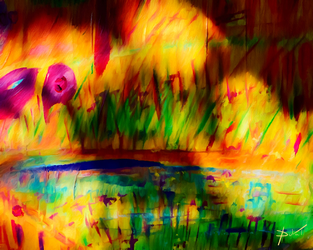 A Colorful Day A The Pond 300dpi 30 X 24 329 Mb Print .Jpeg Art | Cynthia DuVal Creative Studio