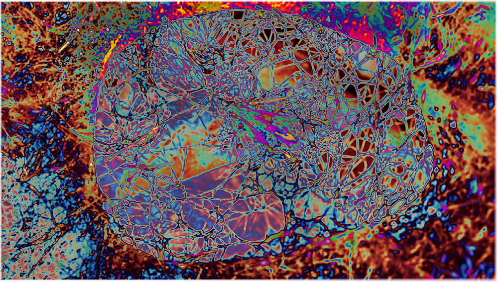 Lattice Aperture Alt – abstract ice photography