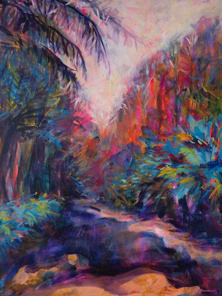 Waters Of Calm, Mirroring The Pink Horizon Art | Olga Dziemidowicz Art