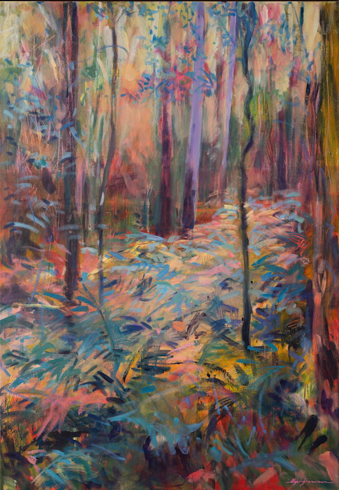 Enveloped By The Vibrant Forest Spirit Art | Olga Dziemidowicz Art