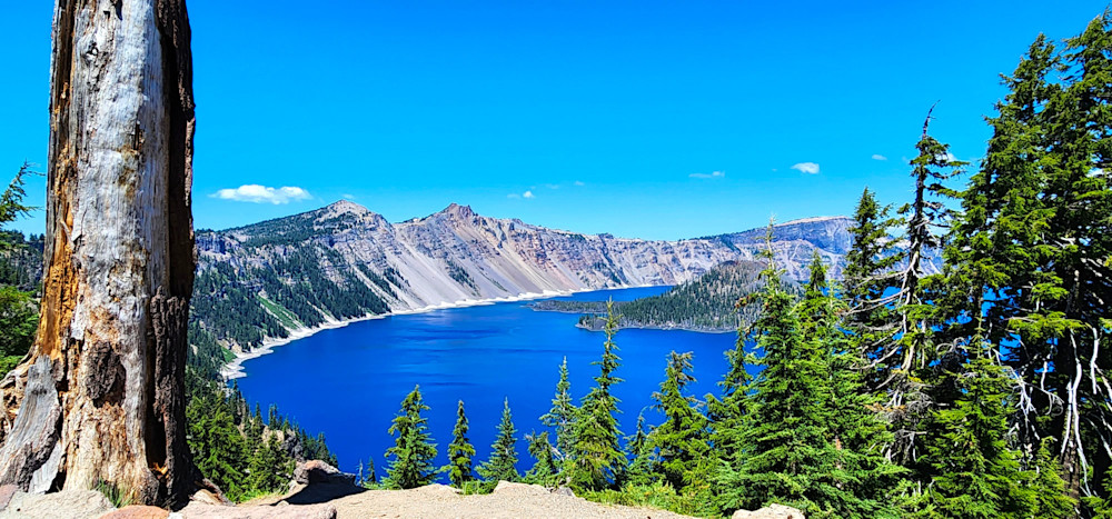 Crater Lake Through The Trees Photography Art | InYourBackyard